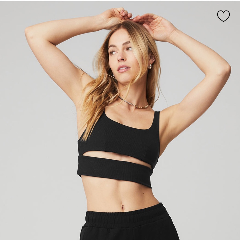 ALO Yoga Black Slit Bra